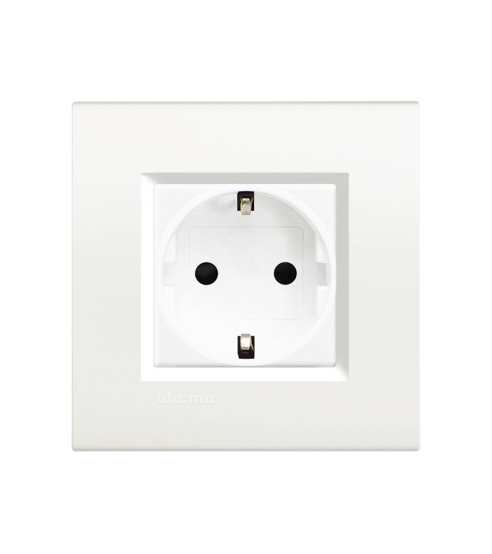 Kit Prise Type F Schuko 2P+T 16A BTicino Living Light - 86041 - vue 1