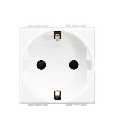Kit Prise Type F Schuko 2P+T 16A BTicino Living Light - 86041 - vue 4