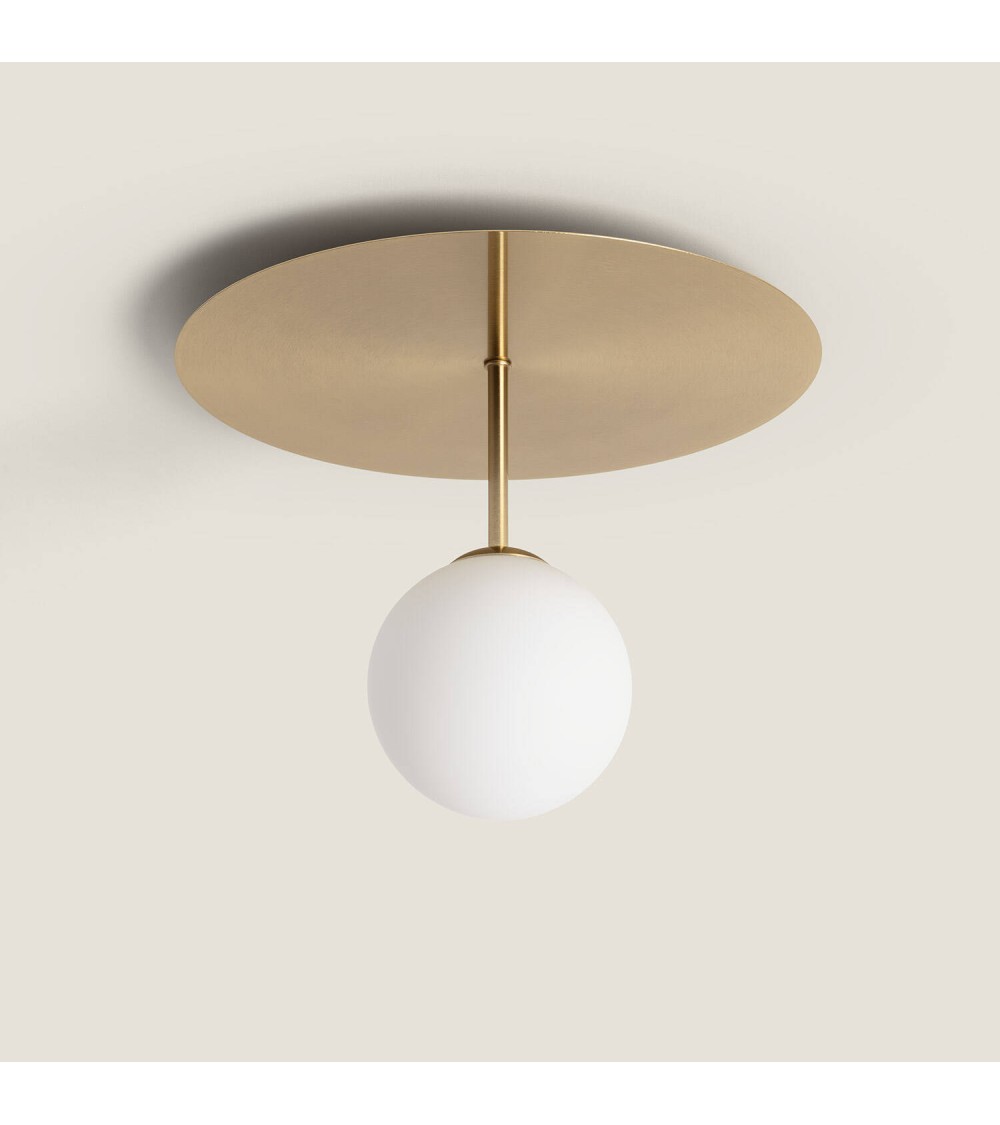 Plafonnier Métal et Verre Moonlight Brass - 91635 - vue 1