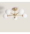 Plafonnier Métal et Verre Moonlight Brass 5 Spots - 93961 - vue 1