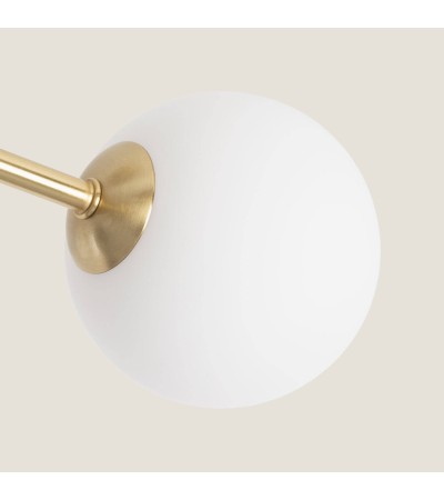 Plafonnier Métal et Verre Moonlight Brass 5 Spots - 93961 - vue 4