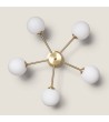 Plafonnier Métal et Verre Moonlight Brass 5 Spots - 93961 - vue 6