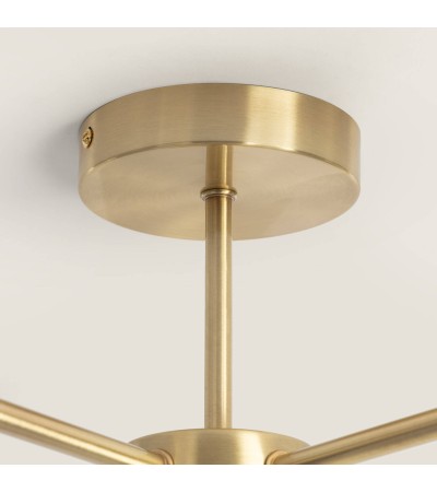 Plafonnier Métal et Verre Moonlight Brass 5 Spots - 93961 - vue 7