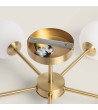 Plafonnier Métal et Verre Moonlight Brass 5 Spots - 93961 - vue 8
