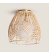 Plafonnier Rotin et Verre Bagrat - 96312 - vue 3