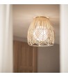 Plafonnier Rotin et Verre Bagrat - 96312 - vue 7