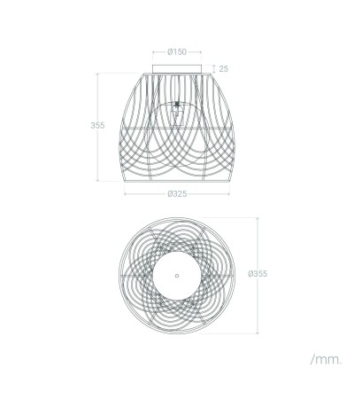 Plafonnier Rotin et Verre Bagrat - 96312 - vue 10