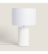 Lampe à Poser Résine et Lin Agate - 98059 - vue 3