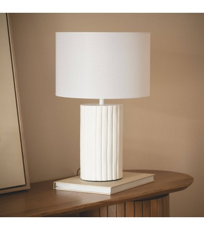 Lampe à Poser Résine et Lin Agate - 98059 - vue 5