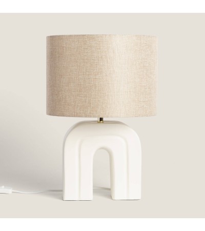 Lampe à Poser Résine et Lin Cira - 98094 - vue 3