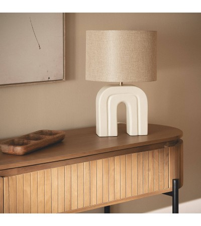 Lampe à Poser Résine et Lin Cira - 98094 - vue 7