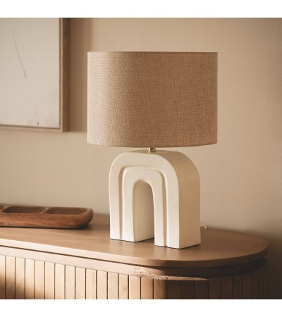 Lampe à Poser Résine et Lin Cira - 98094 - vue 9