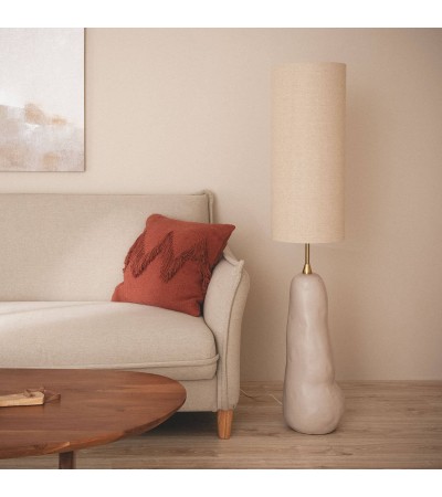 Lampe à Poser Céramique et Toile Bryony - 103548 - vue 1