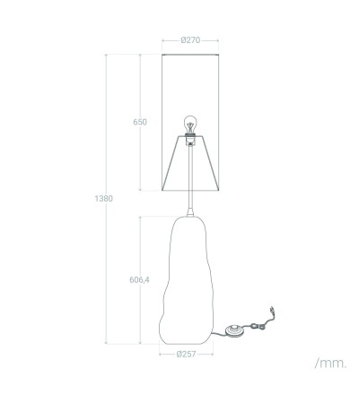 Lampe à Poser Céramique et Toile Bryony - 103548 - vue 3