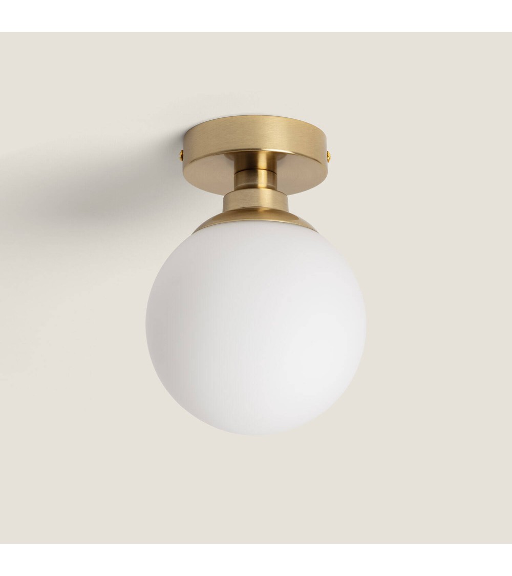Plafonnier Métal et Verre Moonlight Brass 1 Spot - 104840 - vue 1