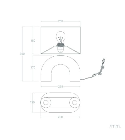 Lampe à Poser Céramique et Tissu Callie - 105827 - vue 6