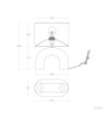 Lampe à Poser Céramique et Tissu Callie - 105827 - vue 6