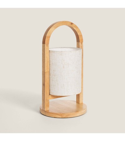 Lampe à Poser LED 1W Bois Portable avec Batterie USB Rechargeable Fragosa - 107574 - vue 6