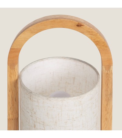 Lampe à Poser LED 1W Bois Portable avec Batterie USB Rechargeable Fragosa - 107574 - vue 8