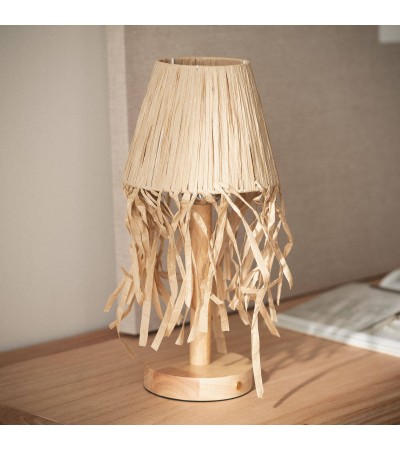 Lampe à Poser LED Bois 1W Portable avec Batterie USB Rechargeable Soure