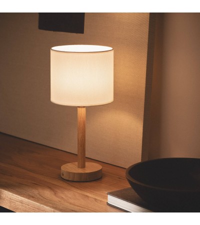 Lampe à Poser LED Bois 1W Portable avec Batterie USB Rechargeable Folgosa - 107580 - vue 2