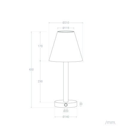 Lampe à Poser LED Bois 1W Portable avec Batterie USB Rechargeable Rowy - 107583 - vue 8