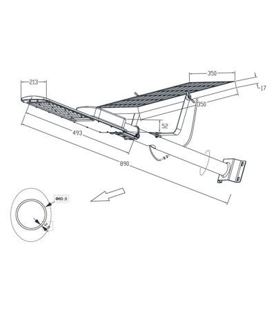Lampadaire LED Solaire 1200 lm 120 lm/W Serbal avec Capteur Crépusculaire - 108873 - vue 3