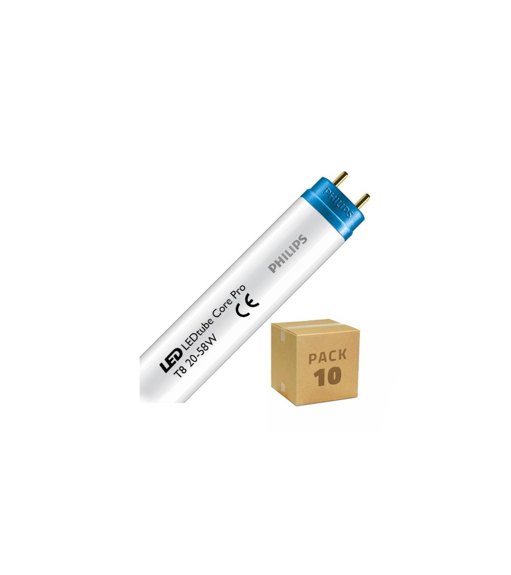 Lot de 10 Tubes LED PHILIPS 150cm T8 G13 20W 110lm/W CorePro Connexion Latérale - 4770 - vue 1