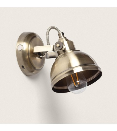 Lampe Murale Laiton avec Batterie USB Rechargeable