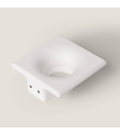 Collerette Downlight Intégration Plâtre/Placo pour Ampoule LED GU10 / GU5.3 Coupe 120x120 mm - 111906 - vue 1