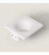 Collerette Downlight Intégration Plâtre/Placo pour Ampoule LED GU10 / GU5.3 Coupe 120x120 mm - 111906 - vue 1