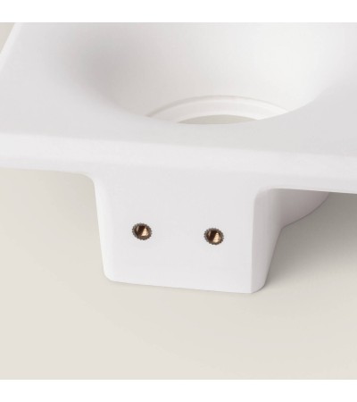Collerette Downlight Intégration Plâtre/Placo pour Ampoule LED GU10 / GU5.3 Coupe 120x120 mm - 111906 - vue 6