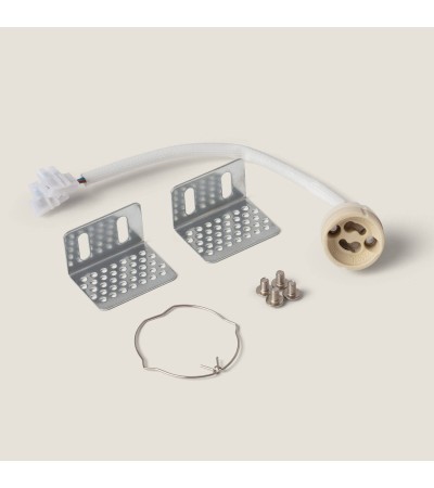 Collerette Downlight Intégration Plâtre/Placo pour Ampoule LED GU10 / GU5.3 Coupe 120x120 mm - 111906 - vue 7