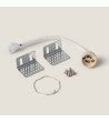 Collerette Downlight Intégration Plâtre/Placo pour Ampoule LED GU10 / GU5.3 Coupe 120x120 mm - 111906 - vue 7