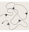 Kit Guirlande Lumineuse Extérieure 5m Noir + 5 Ampoules Filament LED E27 24V - 113193 - vue 1