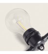 Kit Guirlande Lumineuse Extérieure 5m Noir + 5 Ampoules Filament LED E27 24V - 113193 - vue 7