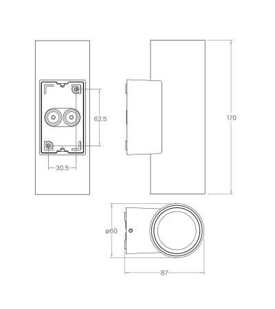 Applique Murale Extérieure LED 12W Aluminium Éclairage Double Face CCT Sélectionnable Satna - 114507 - vue 7