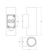 Applique Murale Extérieure LED 12W Aluminium Éclairage Double Face CCT Sélectionnable Satna - 114507 - vue 7