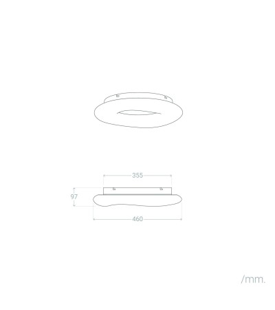 Plafonnier LED 23W Métal Cameron S - 114911 - vue 6