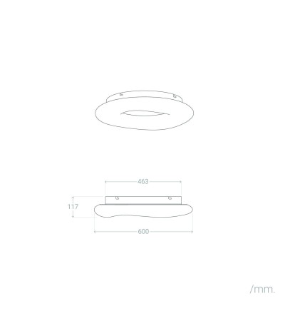 Plafonnier LED 40W Métal Cameron M - 114927 - vue 6