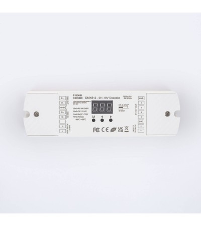 Décodeur DMX512 à 0/1-10 V 4 canaux avec RDM SKYDANCE DL-L pour Rail DIN