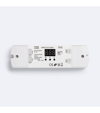 Interrupteur ON/OFF DMX512 100-240 V avec RDM SKYDANCE DP pour Rail DIN - 115046 - vue 6
