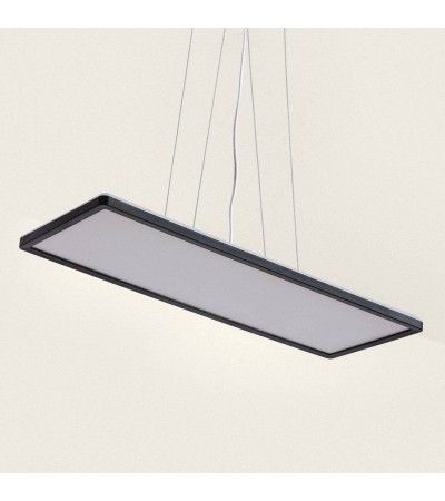 Suspension LED 24W Rectangulaire SwitchCCT Sélectionnable 580X200 mm Double Face Noir - 115256 - vue 3