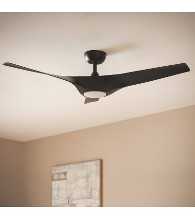 Ventilateur de Plafond Silencieux Egina Noir 132cm Motor DC