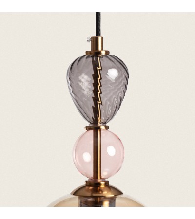 Suspension Métal et Verre Cailin - 117880 - vue 4