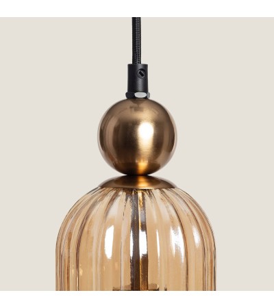Suspension Métal et Verre Cheryl - 117888 - vue 5