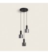 Suspension Métal et Verre Danae 3 Spots - 117898 - vue 2