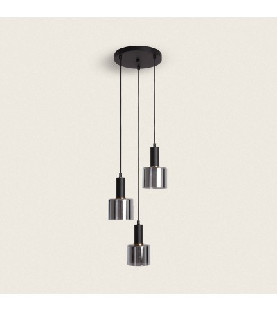 Suspension Métal et Verre Danae 3 Spots - 117898 - vue 3