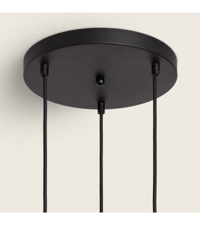 Suspension Métal et Verre Danae 3 Spots - 117898 - vue 6
