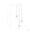 Suspension Métal et Verre Danae 3 Spots - 117898 - vue 8